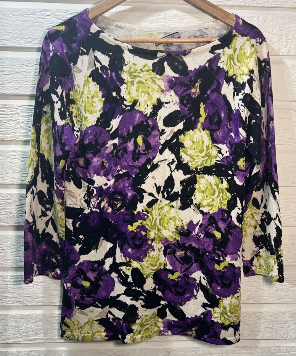 Anne Klein New York Women's Medium Silk Cashmere Sweater victorian